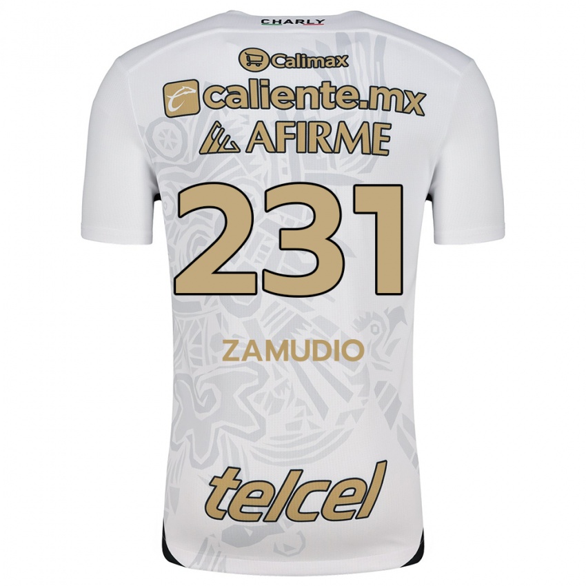 Kinderen Irwin Zamudio #231 Wit Zwart Uitshirt Uittenue 2024/25 T-Shirt