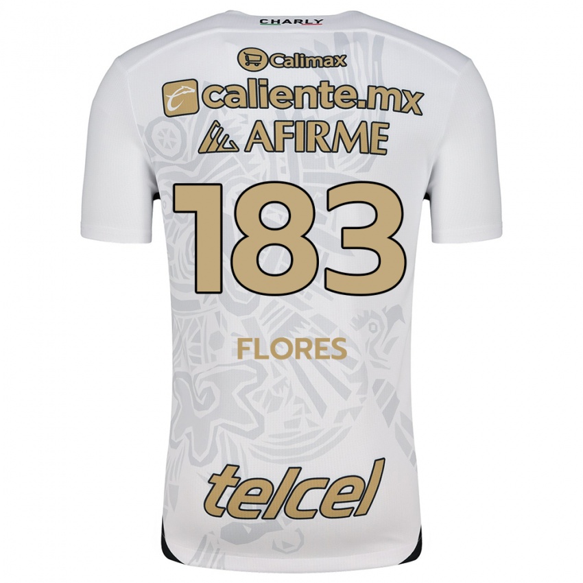 Kinderen Abraham Flores #183 Wit Zwart Uitshirt Uittenue 2024/25 T-Shirt