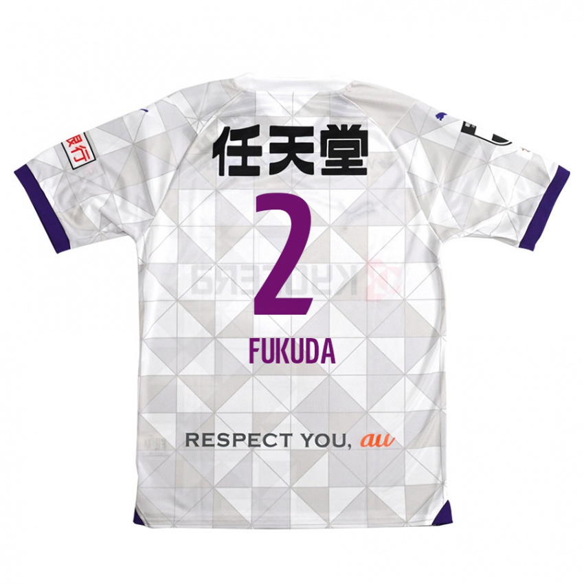 Kinderen Shinnosuke Fukuda #2 Wit Paars Uitshirt Uittenue 2024/25 T-Shirt