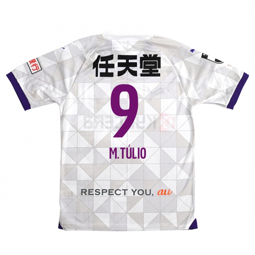 Kinderen Marco Túlio #9 Wit Paars Uitshirt Uittenue 2024/25 T-Shirt