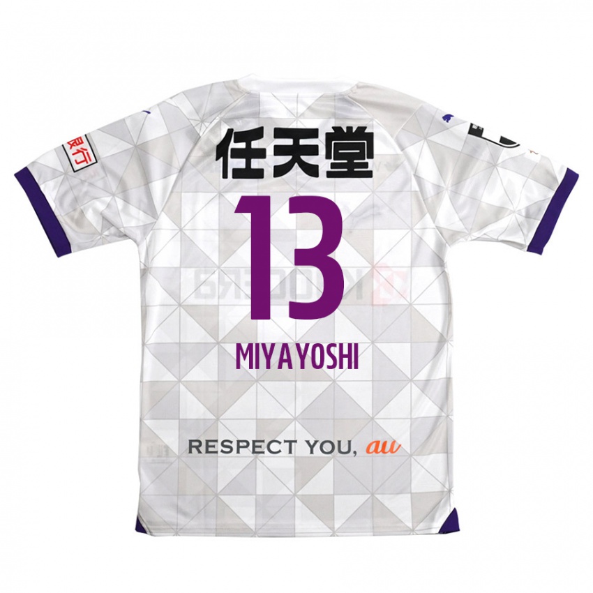 Kinderen Takumi Miyayoshi #13 Wit Paars Uitshirt Uittenue 2024/25 T-Shirt