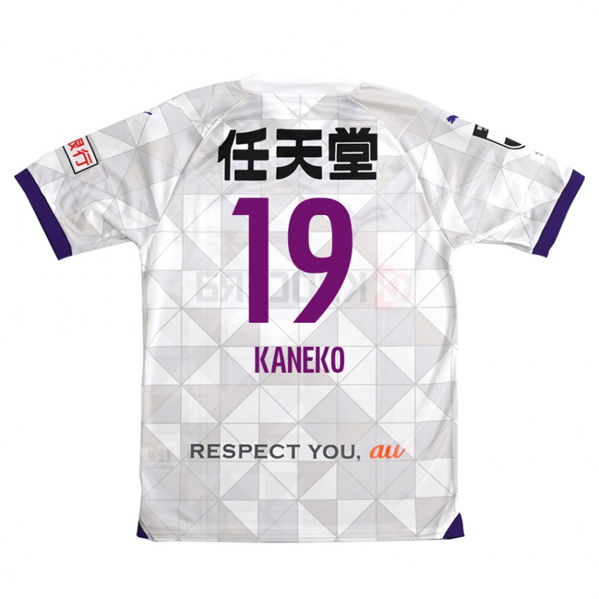 Kinderen Daiki Kaneko #19 Wit Paars Uitshirt Uittenue 2024/25 T-Shirt