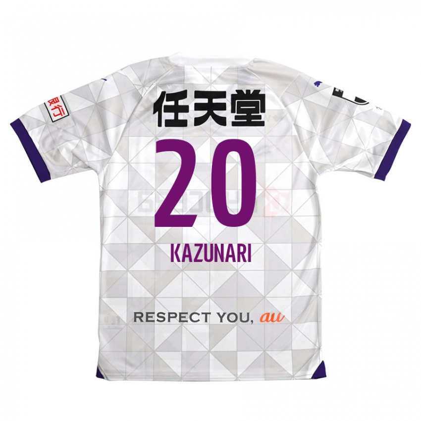 Kinderen Kazunari Kita #20 Wit Paars Uitshirt Uittenue 2024/25 T-Shirt