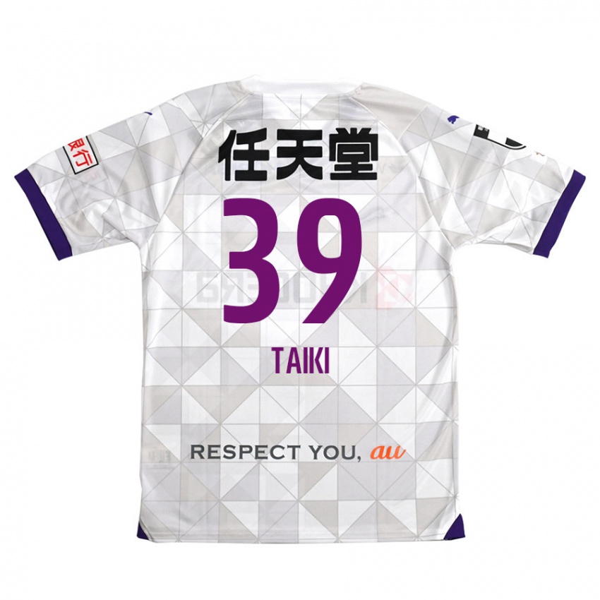 Kinderen Taiki Hirato #39 Wit Paars Uitshirt Uittenue 2024/25 T-Shirt