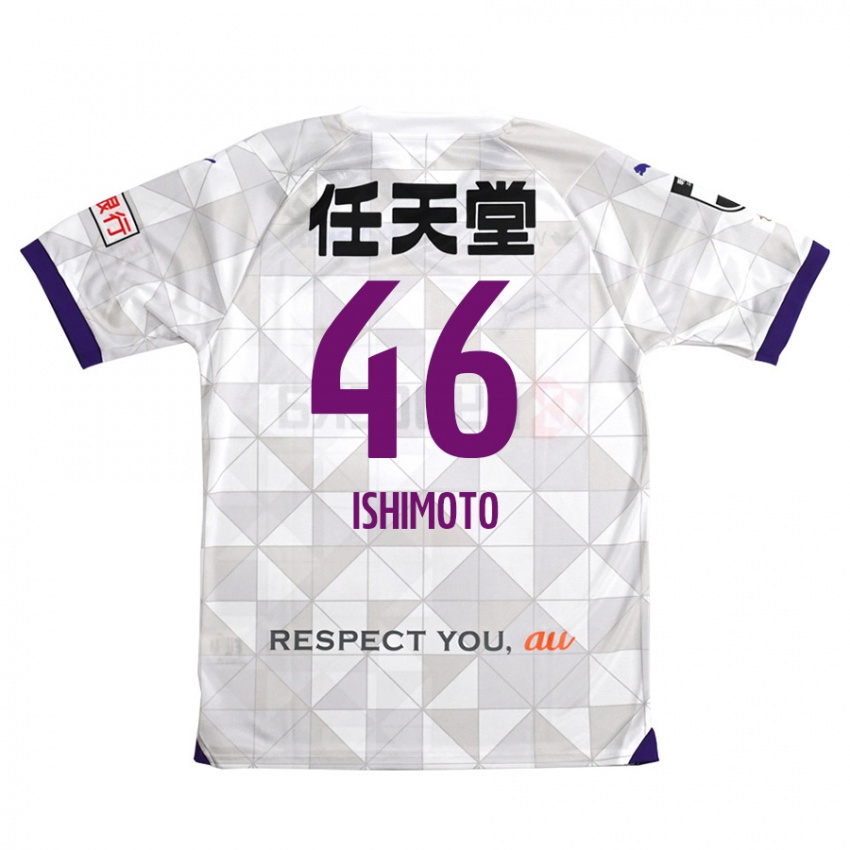 Kinderen Taiga Ishimoto #46 Wit Paars Uitshirt Uittenue 2024/25 T-Shirt