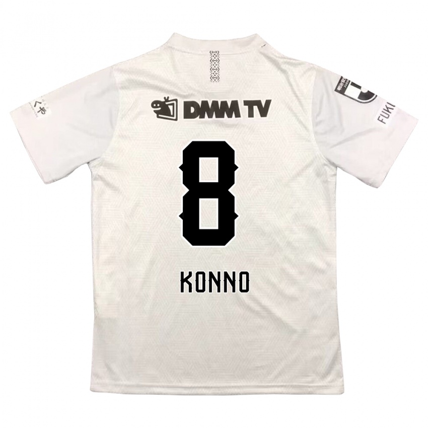 Kinderen Kazuya Konno #8 Grijs Zwart Uitshirt Uittenue 2024/25 T-Shirt