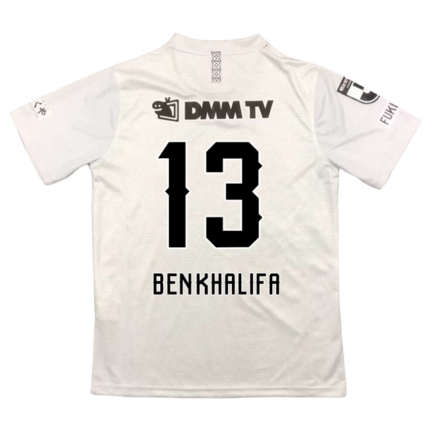 Kinderen Nassim Ben Khalifa #13 Grijs Zwart Uitshirt Uittenue 2024/25 T-Shirt