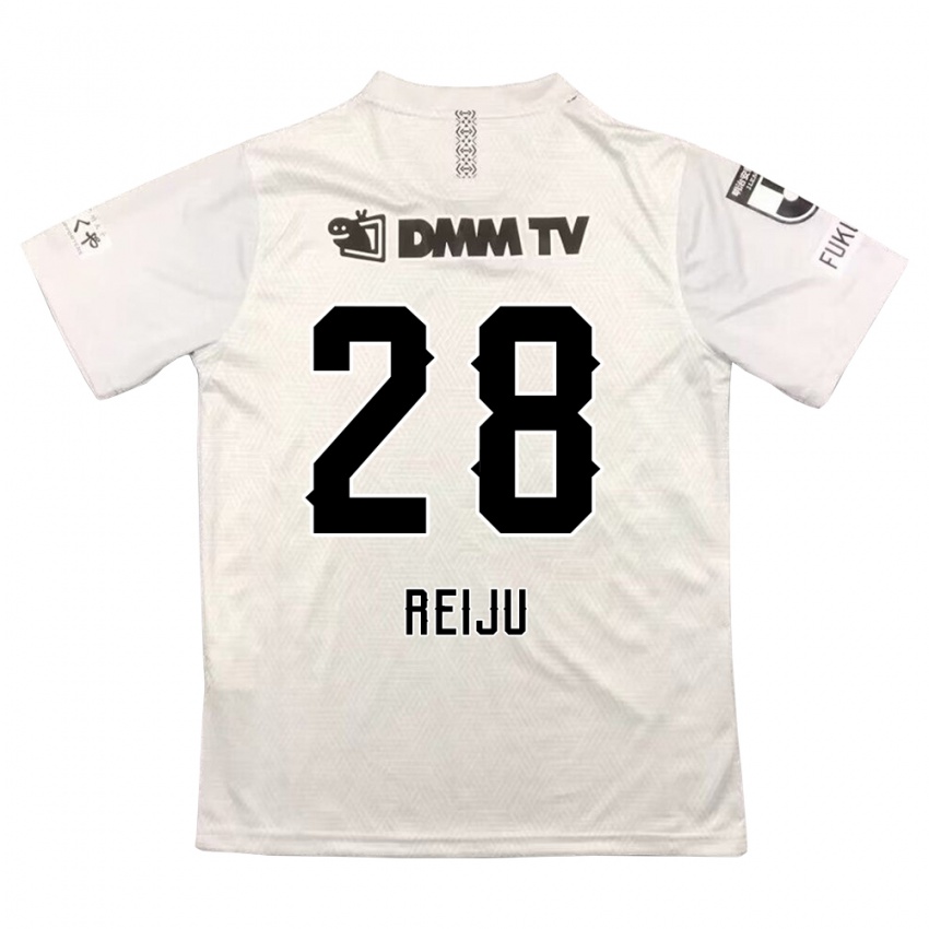 Kinderen Reiju Tsuruno #28 Grijs Zwart Uitshirt Uittenue 2024/25 T-Shirt