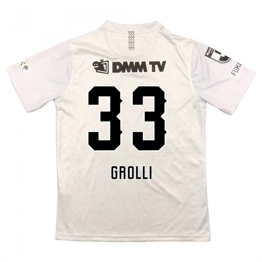 Kinderen Douglas Grolli #33 Grijs Zwart Uitshirt Uittenue 2024/25 T-Shirt