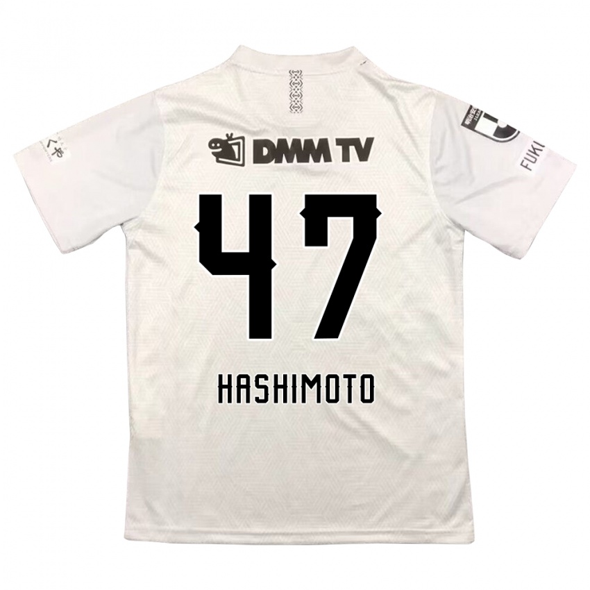 Kinderen Yu Hashimoto #47 Grijs Zwart Uitshirt Uittenue 2024/25 T-Shirt