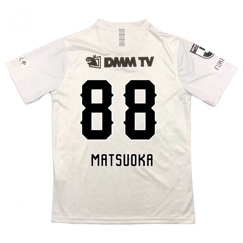 Kinderen Daiki Matsuoka #88 Grijs Zwart Uitshirt Uittenue 2024/25 T-Shirt