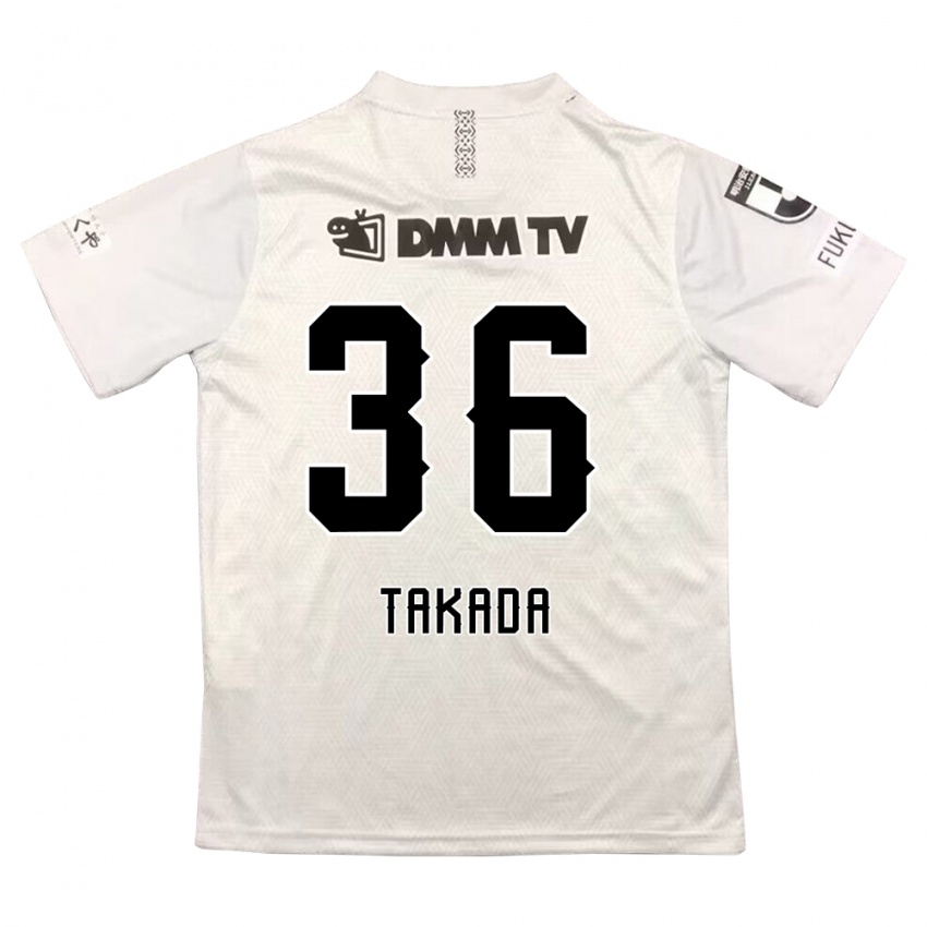 Kinderen Seiya Takada #36 Grijs Zwart Uitshirt Uittenue 2024/25 T-Shirt