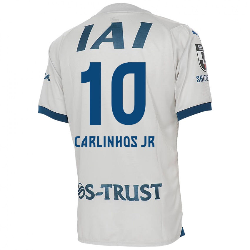 Kinderen Carlinhos Junior #10 Wit Blauw Uitshirt Uittenue 2024/25 T-Shirt