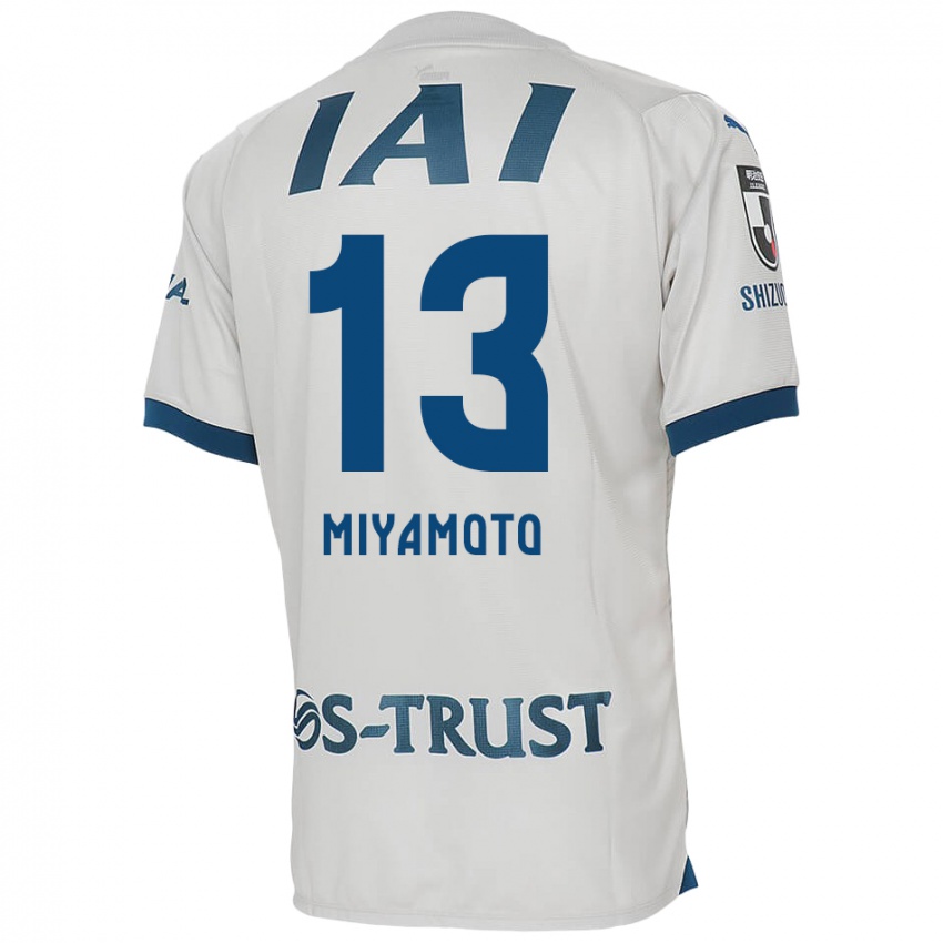 Kinderen Kota Miyamoto #13 Wit Blauw Uitshirt Uittenue 2024/25 T-Shirt