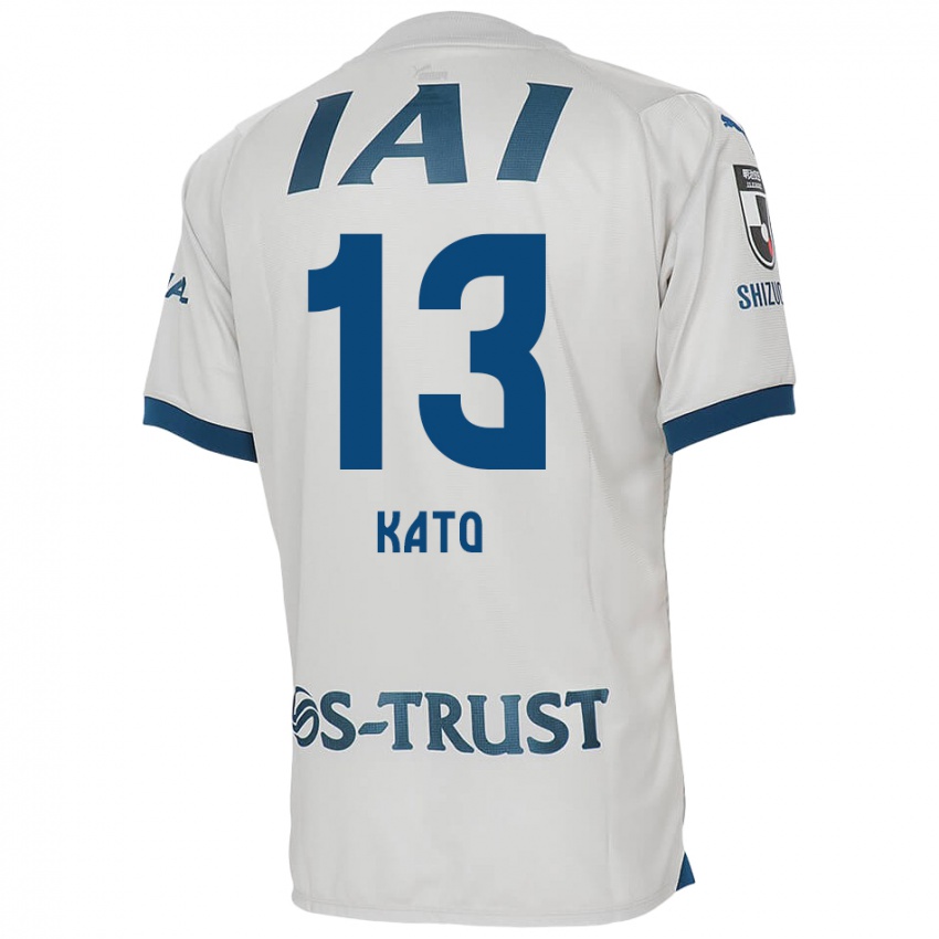 Kinderen Daiya Kato #13 Wit Blauw Uitshirt Uittenue 2024/25 T-Shirt