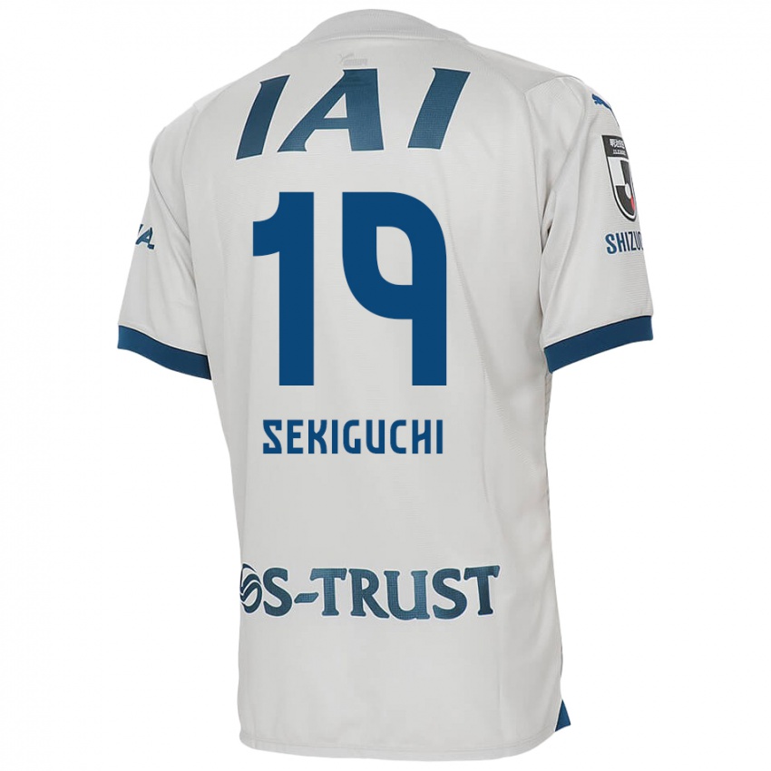 Kinderen Kota Sekiguchi #19 Wit Blauw Uitshirt Uittenue 2024/25 T-Shirt