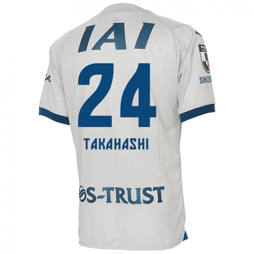 Kinderen Yuzuki Takahashi #24 Wit Blauw Uitshirt Uittenue 2024/25 T-Shirt