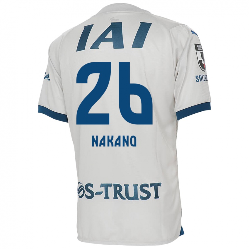 Kinderen Takeru Nakano #26 Wit Blauw Uitshirt Uittenue 2024/25 T-Shirt