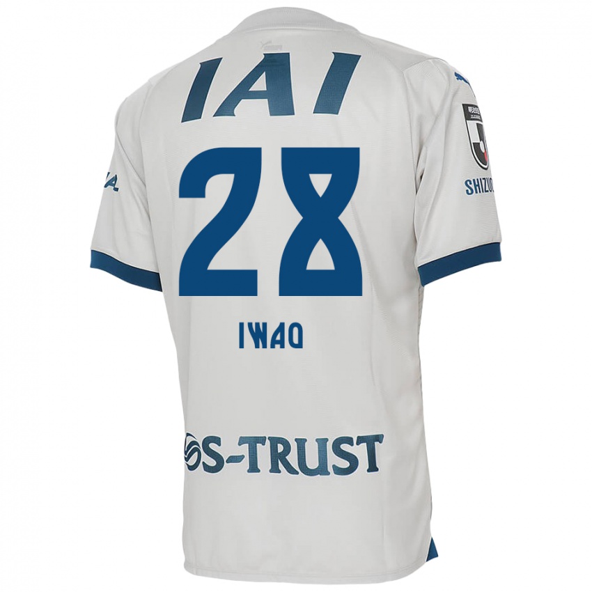 Kinderen Takeru Iwao #28 Wit Blauw Uitshirt Uittenue 2024/25 T-Shirt