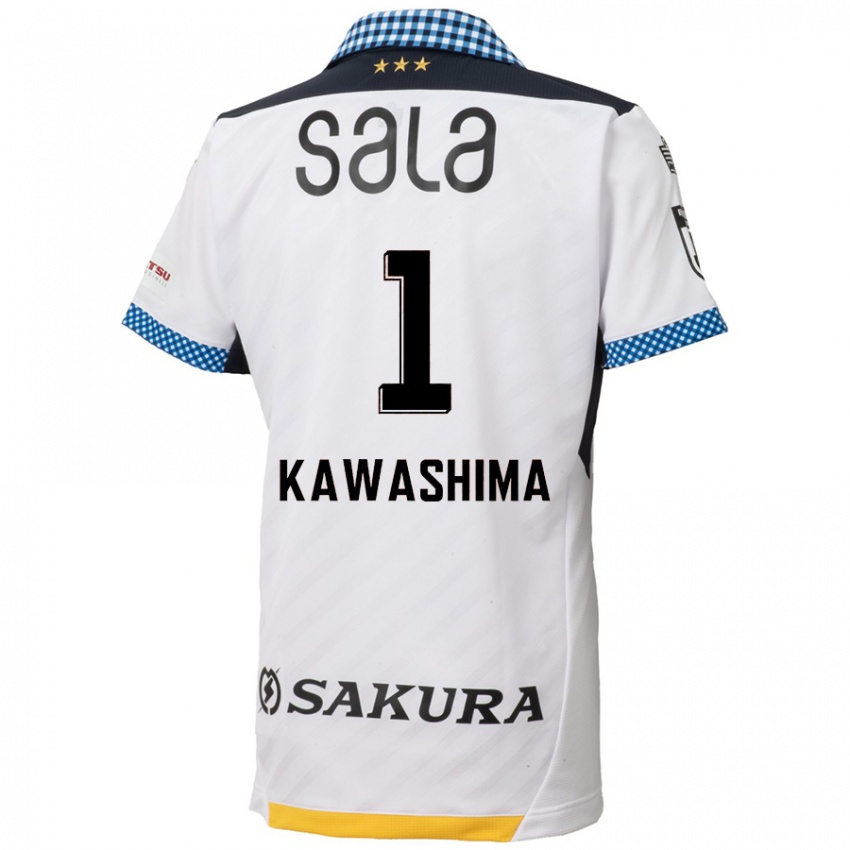 Kinderen Eiji Kawashima #1 Wit Zwart Uitshirt Uittenue 2024/25 T-Shirt