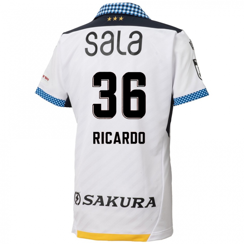 Kinderen Ricardo Graça #36 Wit Zwart Uitshirt Uittenue 2024/25 T-Shirt