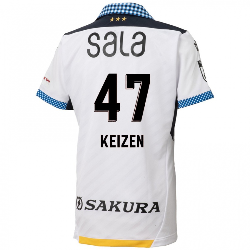 Kinderen Keizen Iida #47 Wit Zwart Uitshirt Uittenue 2024/25 T-Shirt