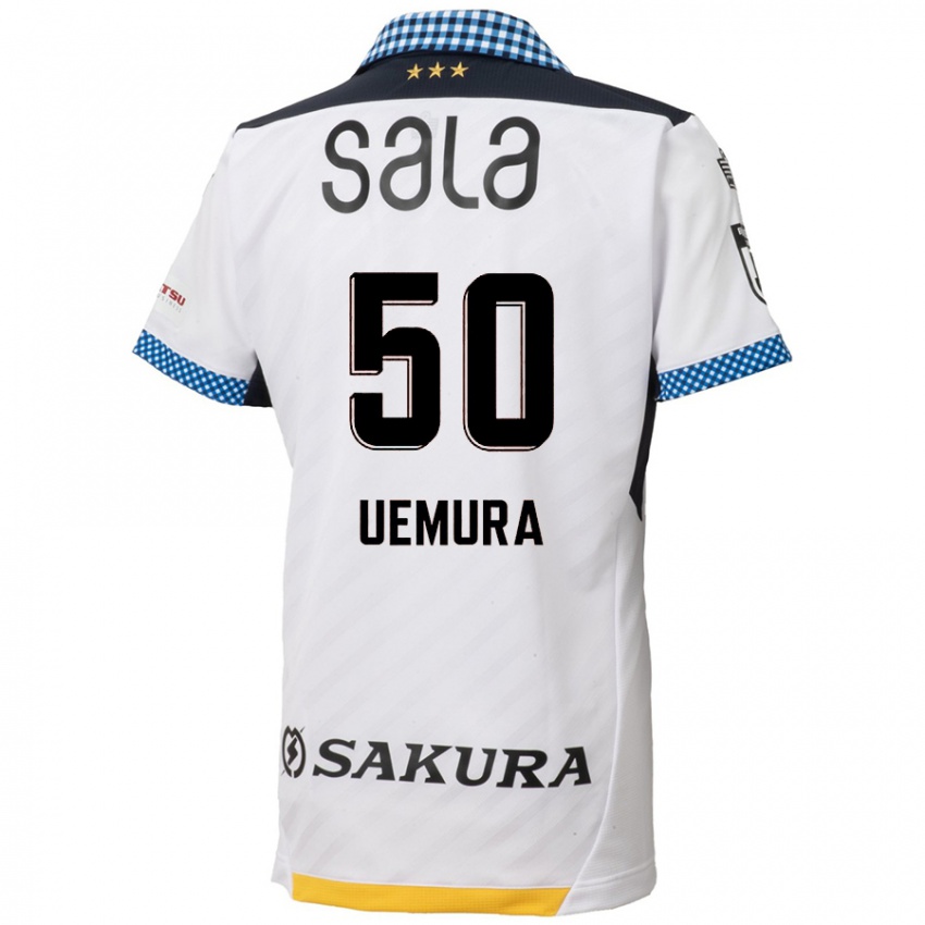 Kinderen Hiroto Uemura #50 Wit Zwart Uitshirt Uittenue 2024/25 T-Shirt