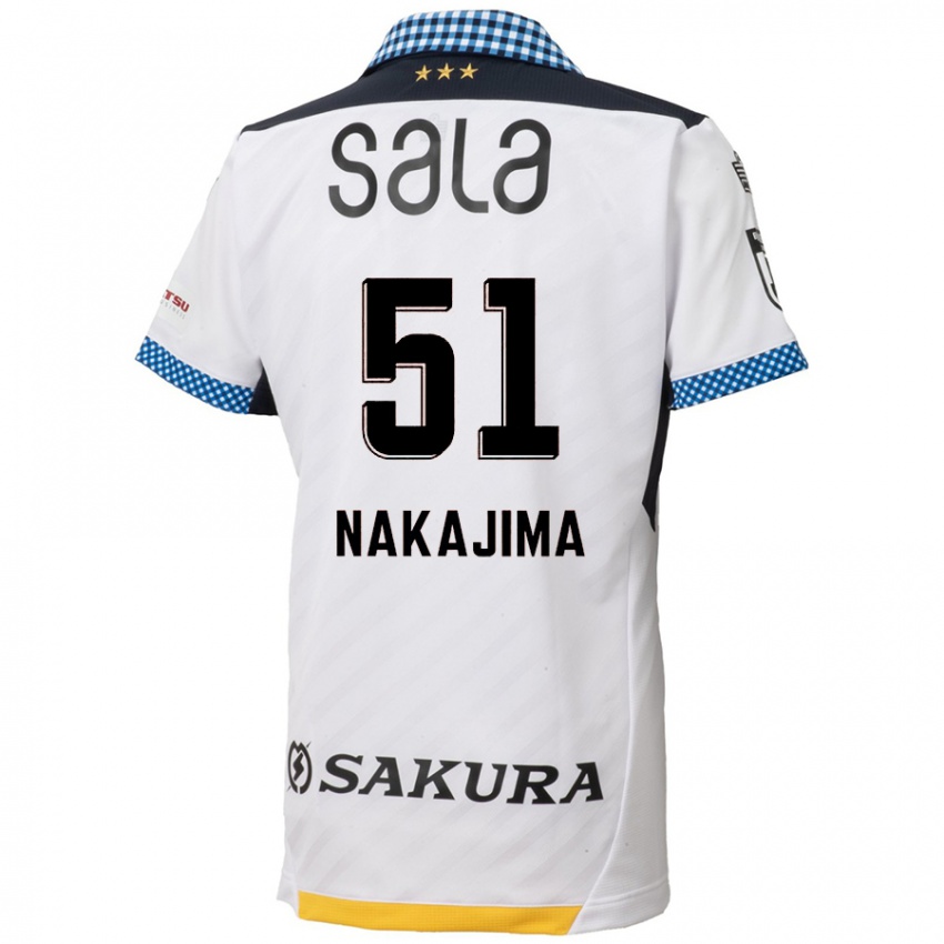 Kinderen Keitaro Nakajima #51 Wit Zwart Uitshirt Uittenue 2024/25 T-Shirt