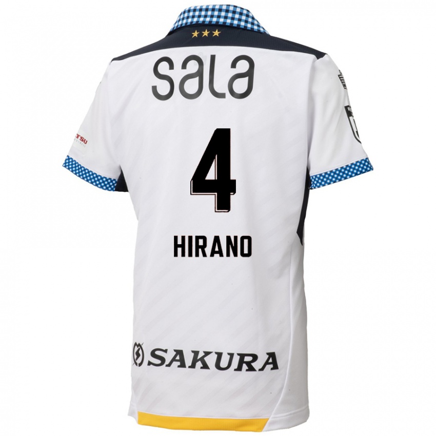 Kinderen Rion Hirano #4 Wit Zwart Uitshirt Uittenue 2024/25 T-Shirt