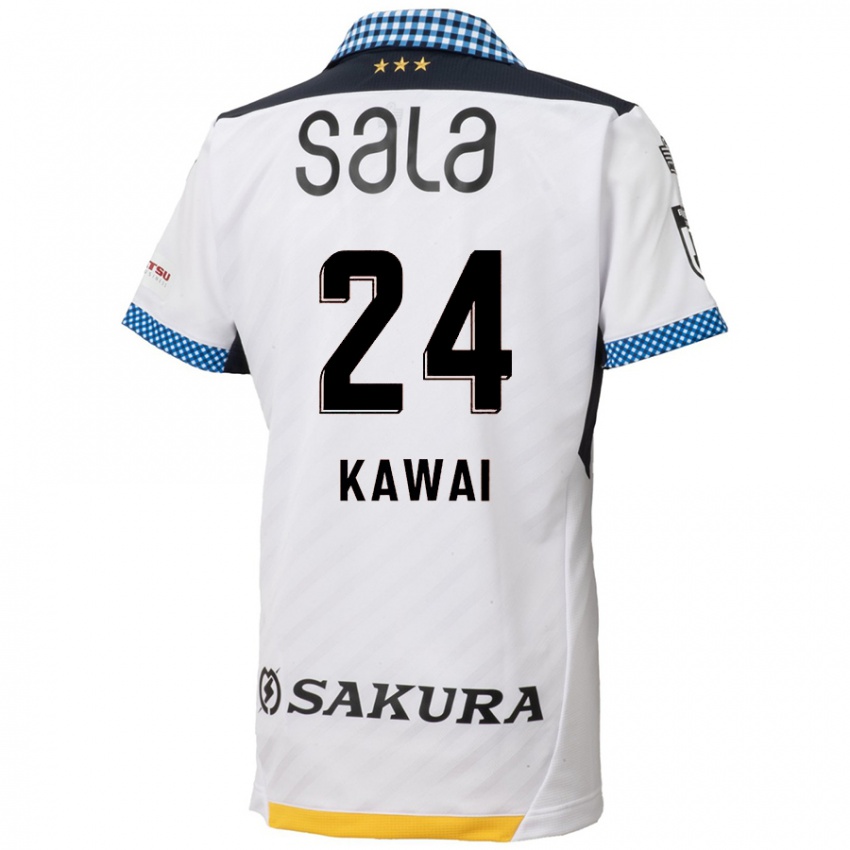 Kinderen Yuki Kawai #24 Wit Zwart Uitshirt Uittenue 2024/25 T-Shirt