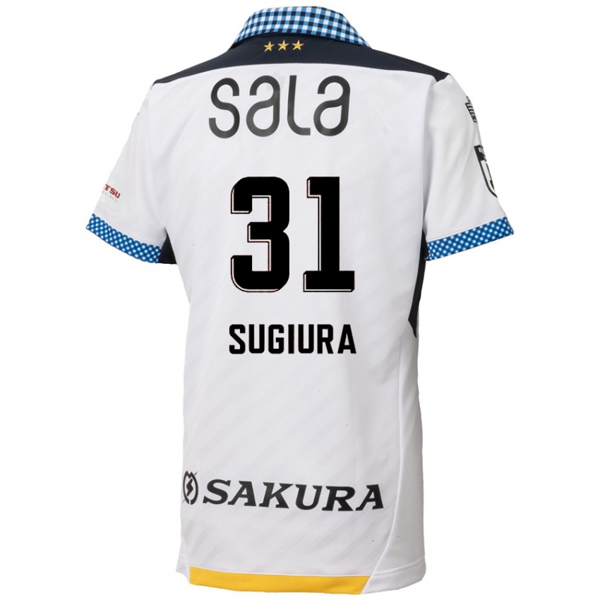 Kinderen Rinnosuke Sugiura #31 Wit Zwart Uitshirt Uittenue 2024/25 T-Shirt