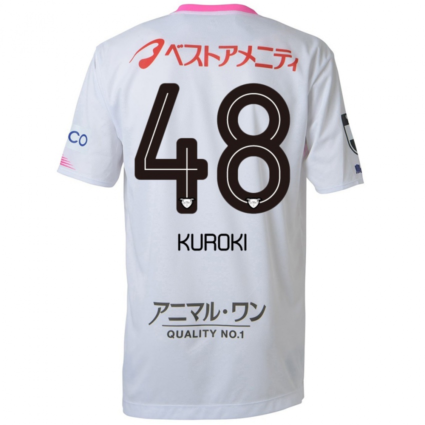 Kinderen Yuya Kuroki #48 Wit Blauw Roze Uitshirt Uittenue 2024/25 T-Shirt