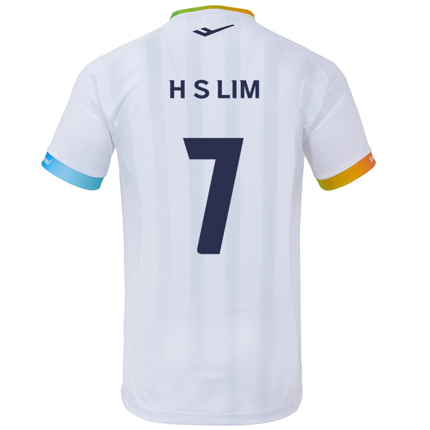 Kinderen Sang-Hyub Lim #7 Wit Blauw Uitshirt Uittenue 2024/25 T-Shirt