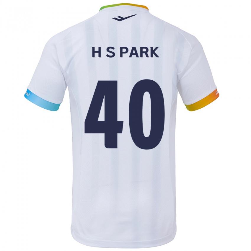 Kinderen Seong-Hun Park #40 Wit Blauw Uitshirt Uittenue 2024/25 T-Shirt