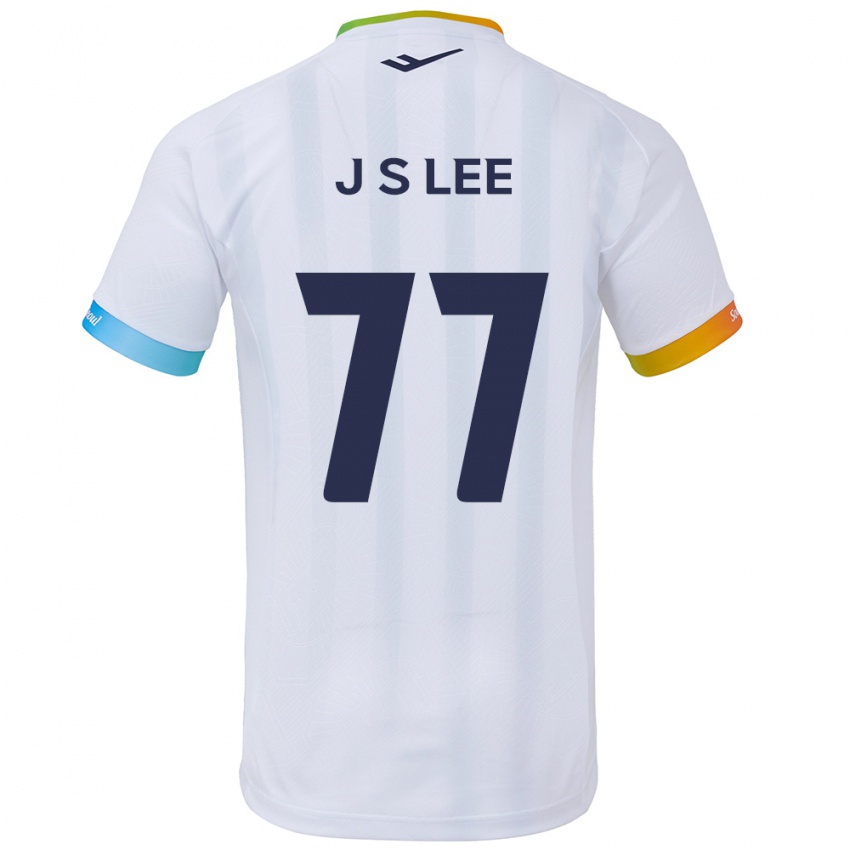 Kinderen Seung-Joon Lee #77 Wit Blauw Uitshirt Uittenue 2024/25 T-Shirt