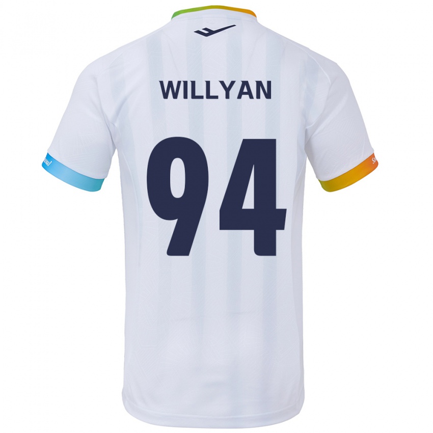 Kinderen Willyan #94 Wit Blauw Uitshirt Uittenue 2024/25 T-Shirt