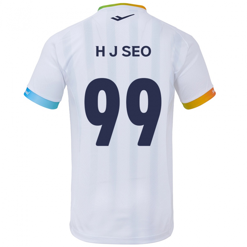 Kinderen Ju-Hwan Seo #99 Wit Blauw Uitshirt Uittenue 2024/25 T-Shirt