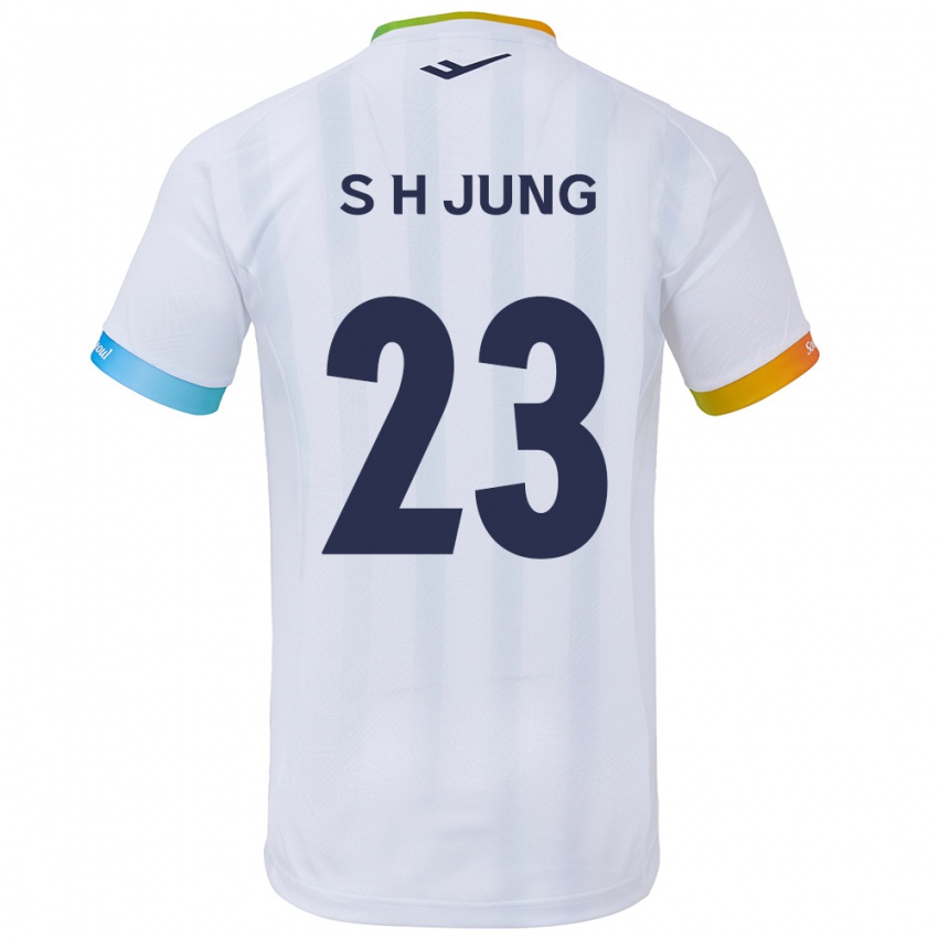 Kinderen Hyeon-Soo Jung #23 Wit Blauw Uitshirt Uittenue 2024/25 T-Shirt