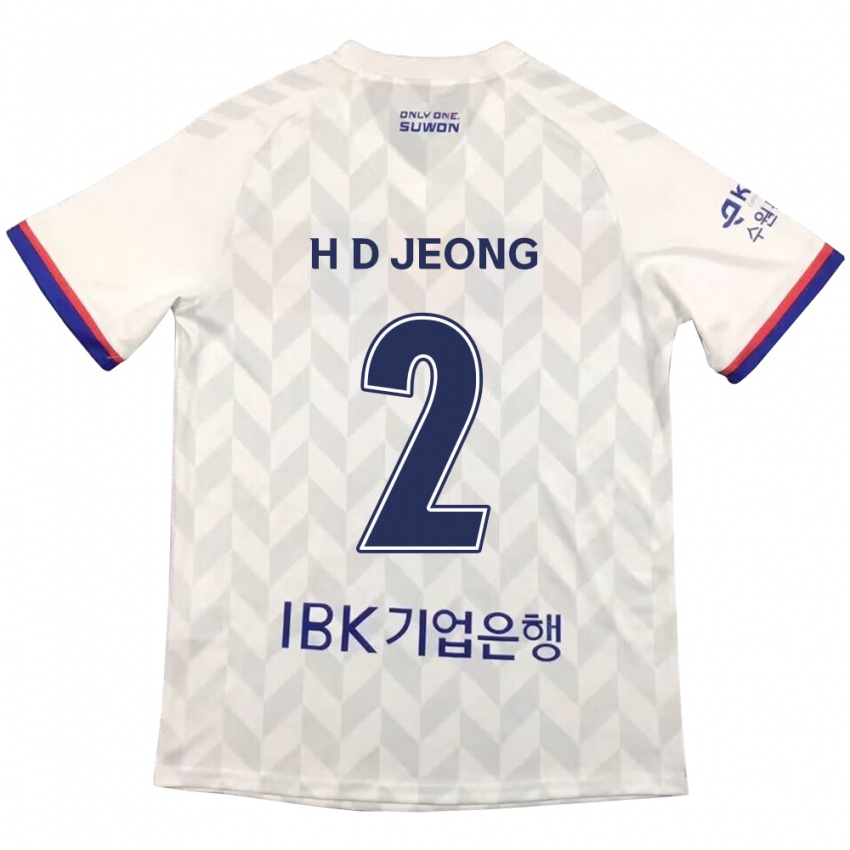 Kinderen Dong-Ho Jeong #2 Wit Blauw Uitshirt Uittenue 2024/25 T-Shirt