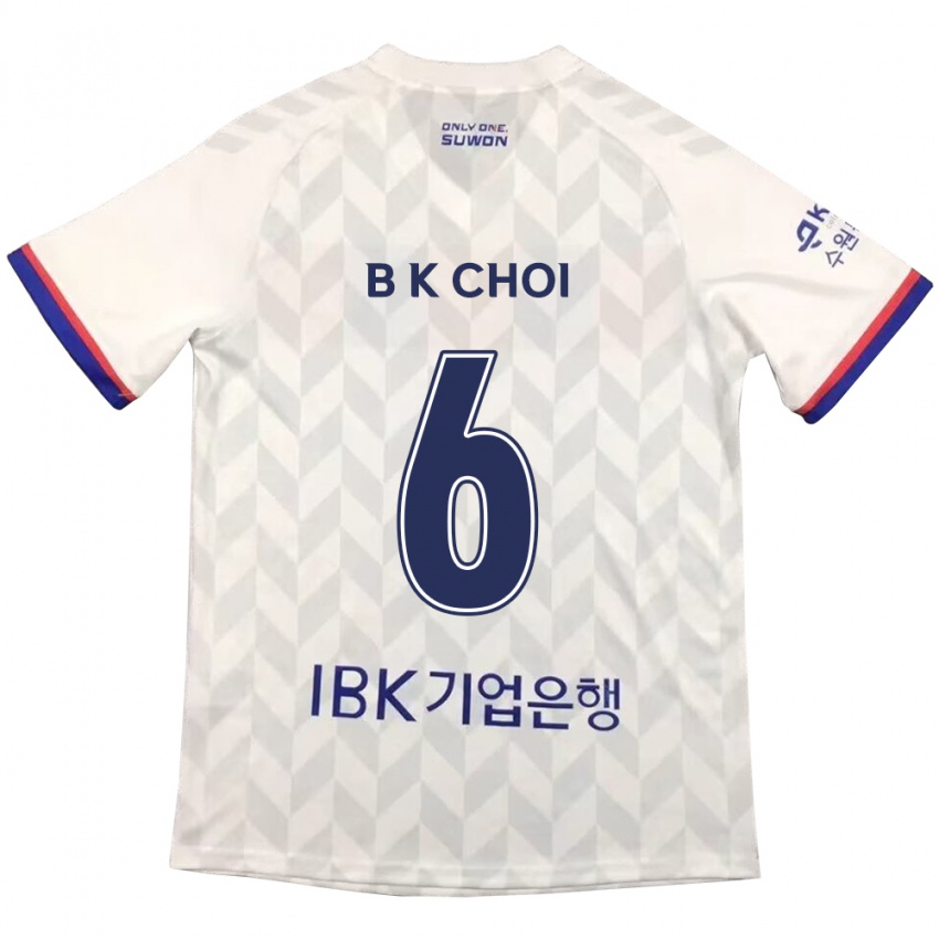 Kinderen Kyu-Baek Choi #6 Wit Blauw Uitshirt Uittenue 2024/25 T-Shirt