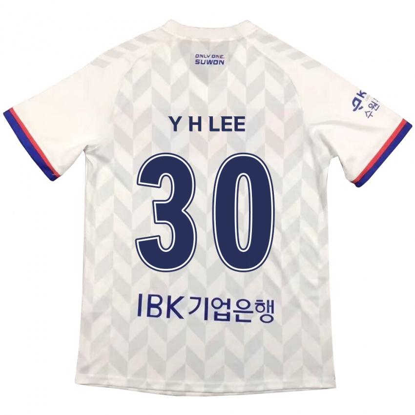 Kinderen Hyeon-Yong Lee #30 Wit Blauw Uitshirt Uittenue 2024/25 T-Shirt