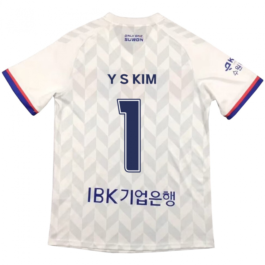 Kinderen Seong-Yoon Kim #1 Wit Blauw Uitshirt Uittenue 2024/25 T-Shirt