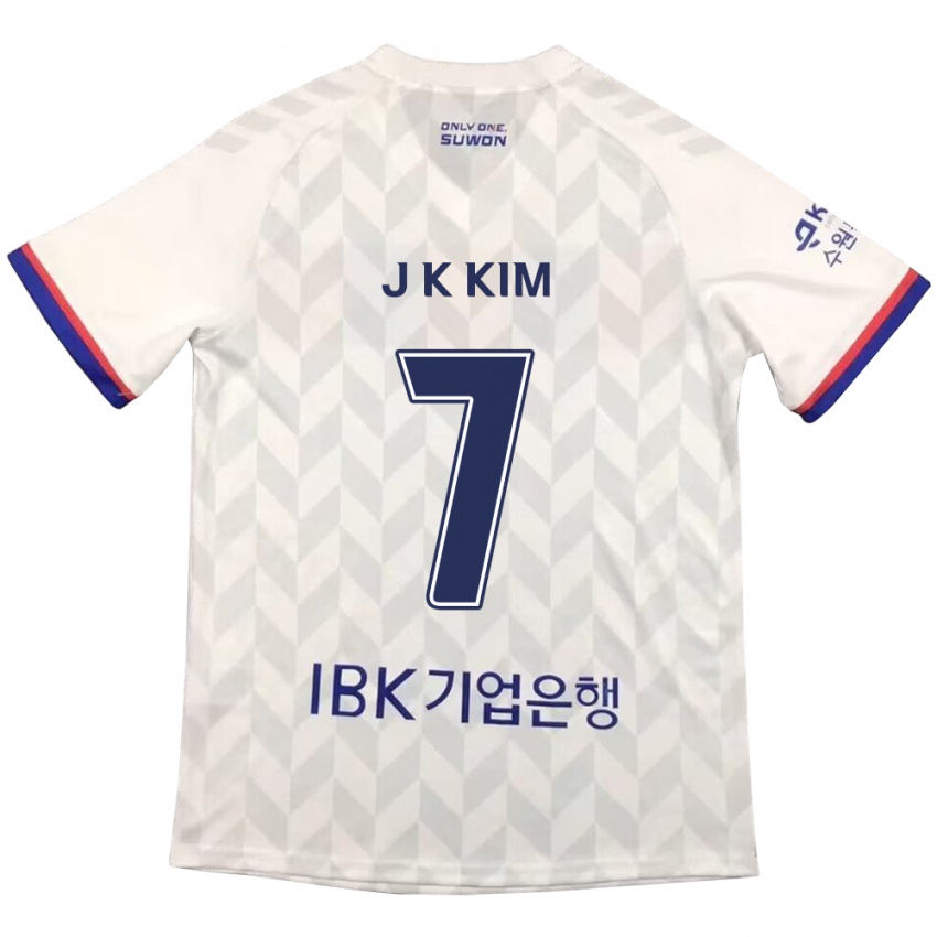 Kinderen Ki-Jun Kim #7 Wit Blauw Uitshirt Uittenue 2024/25 T-Shirt