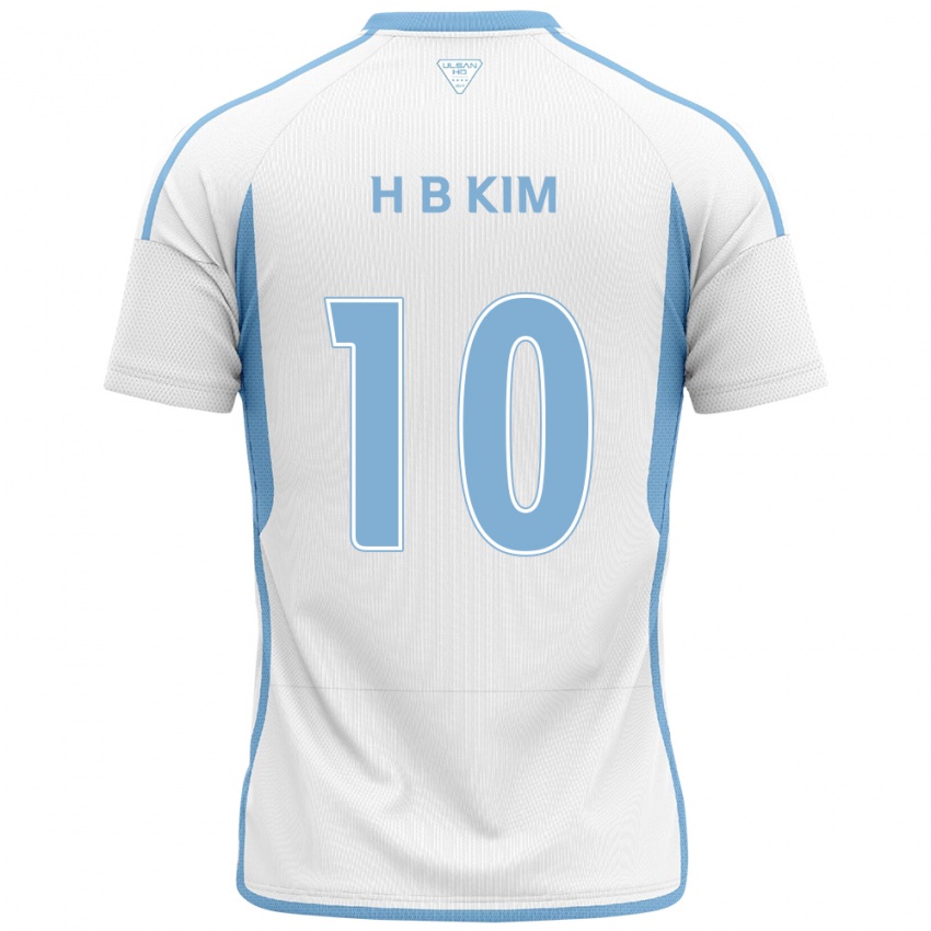 Kinderen Beom-Hwan Kim #10 Wit Blauw Uitshirt Uittenue 2024/25 T-Shirt