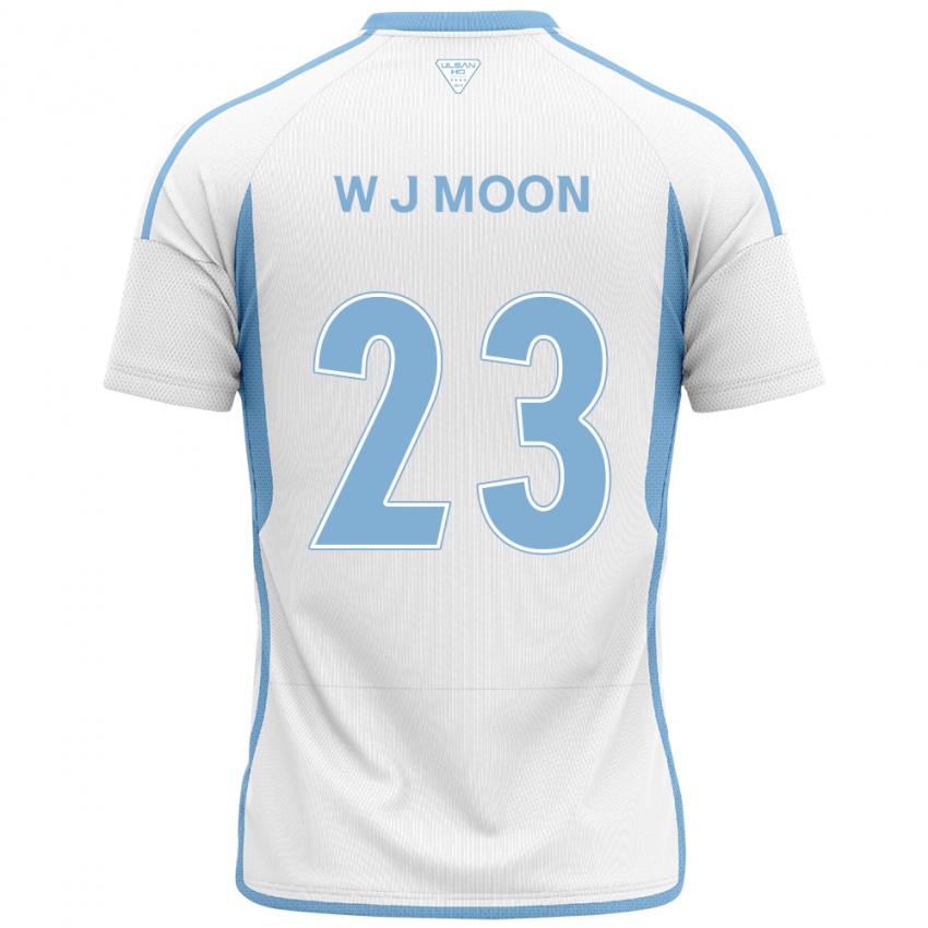 Kinderen Ji-Won Moon #23 Wit Blauw Uitshirt Uittenue 2024/25 T-Shirt