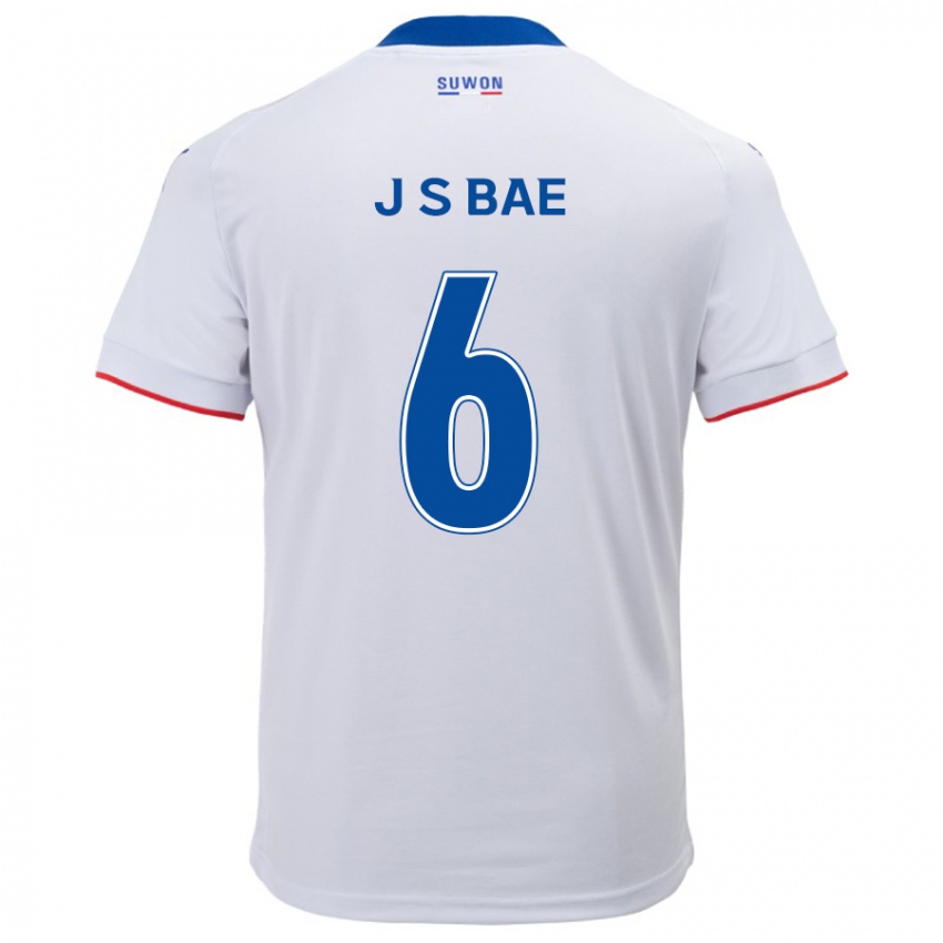 Kinderen Seo-Joon Bae #6 Wit Blauw Uitshirt Uittenue 2024/25 T-Shirt