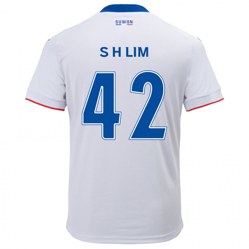 Kinderen Hyun-Sub Lim #42 Wit Blauw Uitshirt Uittenue 2024/25 T-Shirt