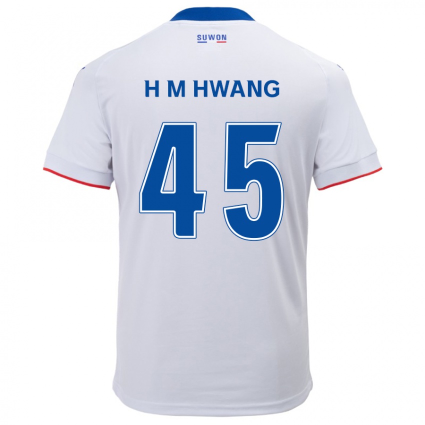 Kinderen Myung-Hyun Hwang #45 Wit Blauw Uitshirt Uittenue 2024/25 T-Shirt