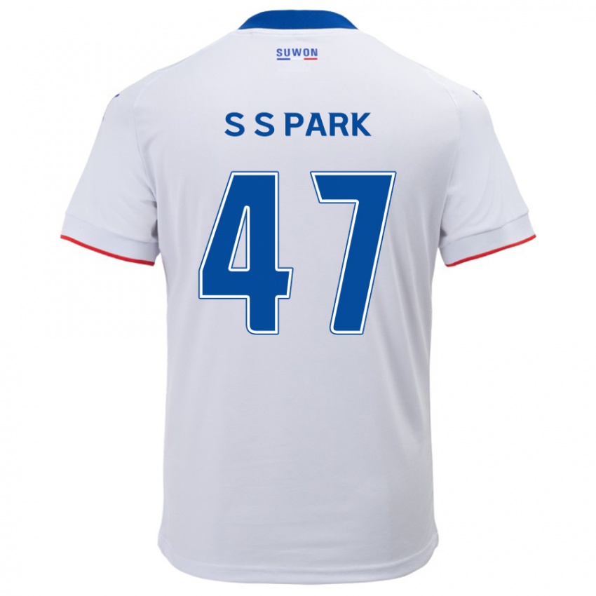 Kinderen Seung-Soo Park #47 Wit Blauw Uitshirt Uittenue 2024/25 T-Shirt