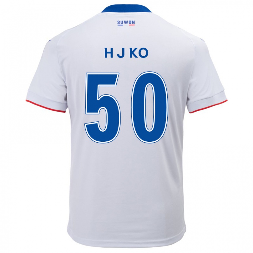 Kinderen Jong-Hyun Ko #50 Wit Blauw Uitshirt Uittenue 2024/25 T-Shirt